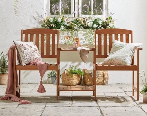 wood garden chairs set